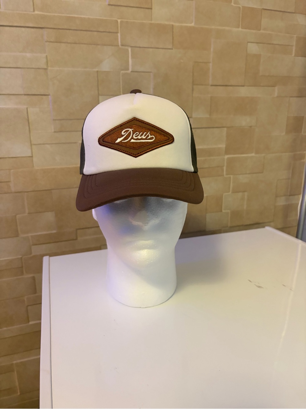 Brown and Cream Trucker Hat